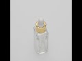 1 oz 30ml square tall clear glass bottle with serum droppers