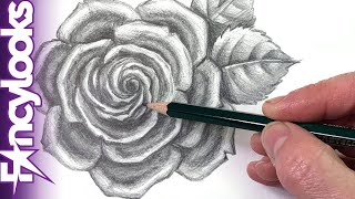 Cómo dibujar rosas a lápiz sin copiar - paso a paso
