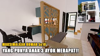 A Tiny House 50m2 With Multiple Bedrooms! How Many Rooms Are There? - Designing a 5x10 Meter House