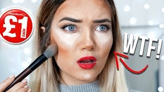 TESTING £1 POUNDLAND MAKEUP... WTF IS THIS!? 😱