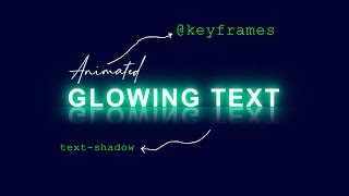 Glowing Text Animation Effects 1 | #Html #CSS Animation