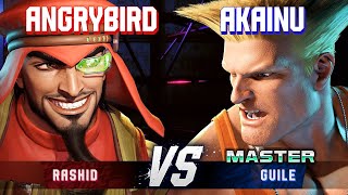 SF6 ▰ ANGRYBIRD (Rashid) vs AKAINU (Guile) ▰ High Level Gameplay