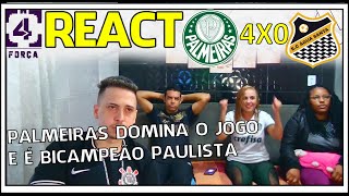 REACT PALMEIRAS 4X0 AGUA SANTA FINAL PAULISTÃO 2023