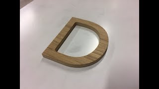 Cnc machine milling 6mm mdf with oak laminate