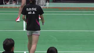 2016年IH バドミントン 女子 ダブルス 3回戦 小原凜々子・鈴木ゆうき（聖ウルスラ英智）vs 大関令奈・海老原詩織（作新学院）①