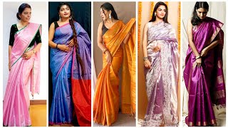 Latest Tissue Soft Silk Saree Design | Designer Silk Sarees | Silk Saree Ideas #saree #sarees