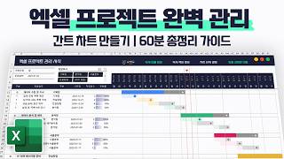 엑셀 프로젝트 관리 끝판왕! 자동화 간트차트 만들기 | 실무자 맞춤, 60분 총정리 가이드