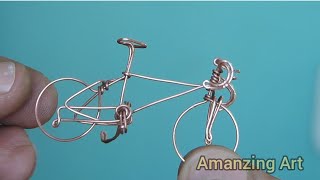 learn how to make a mini Speed ​​bike with copper wire. aprenda fazer mini bicicleta speed de cobte