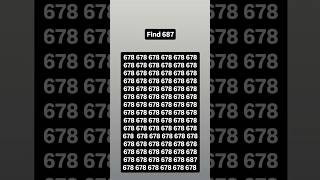 Find 687 ||find the difference||spot the difference||#shorts