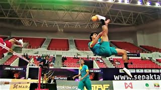 Japan mulai bangkit dari kekalahan- Malaysia VS Japan [ISTAF Super Series Sepak Takraw]