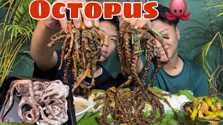 Octopus 🐙 🔥🔥🔥Yongchak eromba, broccoli 🥦 kanghou Mukbang #octopus #mukbang #manipurimukbang