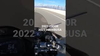 2021 ZX10R and 2022 HAYABUSA drag race