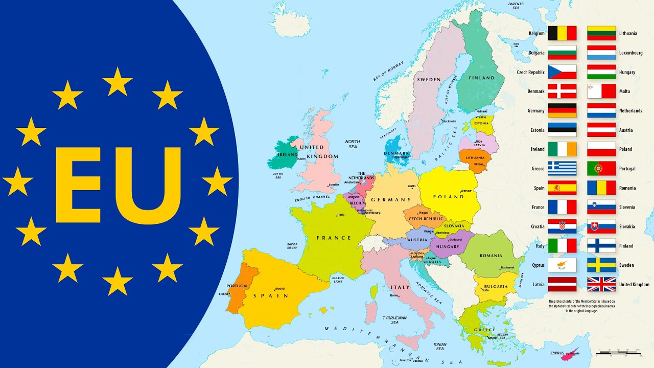 Countries Of The European Union [2019] - EU Member States With Flags ...