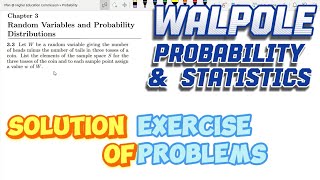 Probability & Statistics for Engineers & Scientists by Walpole | Solution Chap 3
