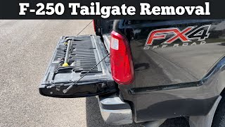 How To Remove A 2011 - 2016 Ford F250 Tailgate - Take Off, Replace, F250 Tail Gate Replacement