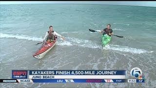 Kayakers finish 4,500-mile journey