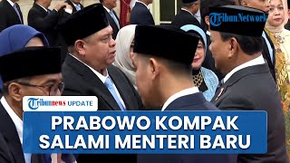 Momen Prabowo-Gibran Ucapkan Selamat dan Salami Pejabat yang Dilantik Dalam Reshuffle Perdana KIM