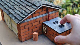 DIY Mini Garage with Mini Bricks - Bricklaying Model