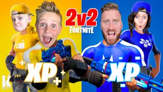 Racing to Level Up XP in Fortnite (2v2 Family Battle) K-CITY GAMING