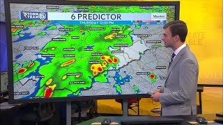 Scattered rain and storms today
