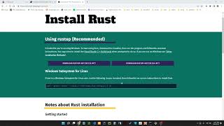 installing rust on windows pt1