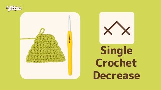 How to decrease in single crochet (sc dec) | Easy Crochet Tutorial