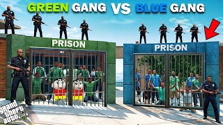 Franklin Blue Gang VS Shinchan Green Gang Arrested By Police in GTA 5!