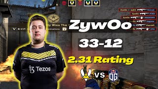 CSGO POV | ZywOo 33K/ 155ADR/ 2.31Rating vs OG | IEM Rio 2023