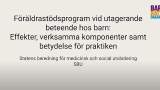 SBU Föräldraskapstödprogram