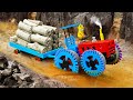 Diy tractor making mini Off-Road Wheel | Rescue Tractor Heavy Stuck in Mud | HP Mini