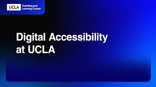 Digital Accessibility at UCLA