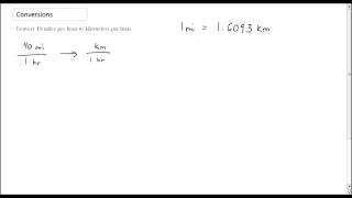 Conversions Mph To Km H