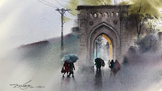 Watercolor Gate Views: Different Perspectives