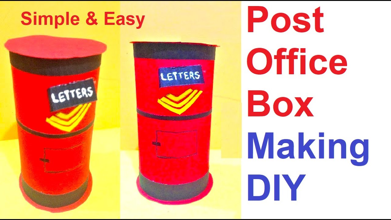 Post Office Box Making Using Paper And Cardboard | Lettter Box Making ...