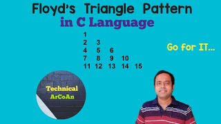 Floyd's Triangle Pattern in C Language | Pattern Problem in C | C Language