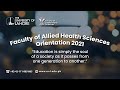 FAHS Orientation Ceremony 2021 | @uollahorefacultyofalliedhe1051