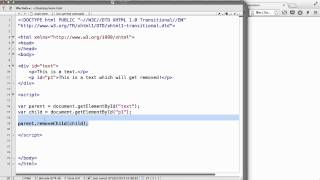 JavaScript - 30. Removing existing HTML elements using DOM