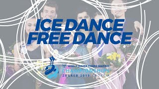 Ice Dance Free Dance | 2019 ISU World Junior Figure Skating Champs - Zagreb/CRO | #WorldJFigure