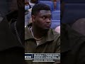 Zion Williamson in DISBELIEF after seeing Herb Jones POSTER!👀 #shorts