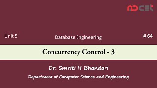 # 64-1 - Concurrency Control - Lock Granularity, Types of Locks