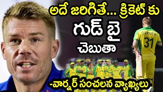 David Warner Sensational Comments On His Cricket Future|Latest Cricket News|Filmy Poster