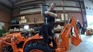 canopy installation on a tractor