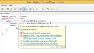 Lesson 8 Simple calculator JAVA Prog - Sahalsoftware