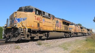 UP 7463 Leads a Z-Train, Grand Mound, IA 9/9/22