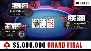 GRAND FINAL $5 MILLION GTD with $822k for 1st ♠️  Stadium Series 2020 - Final tables ♠️ PokerStars