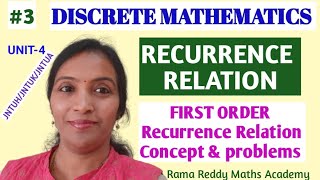 JNTUH DM R18 in telugu | First order Homogeneous Recurrence Relation Problems | DiscreteMathematics