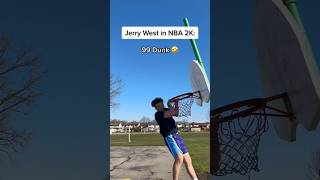 Jerry West in Real Life VS NBA 2K 👴🏼🏀 #basketball #shorts