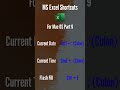 MS Excel Keyboard Shortcuts for Mac OS - Part 9