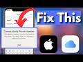 Fix Cannot Verify Phone Number | Fix This Phone Number Cannot Be Used At This Time Apple ID