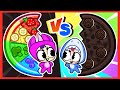 🍕🍩🍏 Black Chocolate Pizza vs Pink Fruit Pizza 💛🖤 Kids Challenge 😊